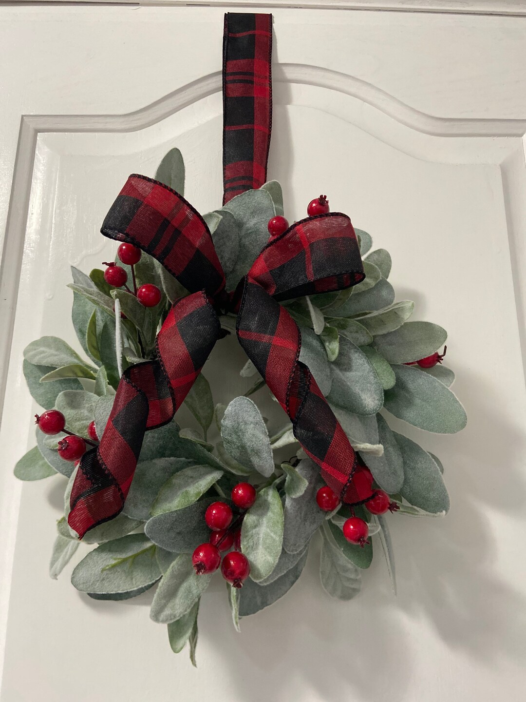 Christmas Mini Lambs Ear Wreaths/ Kitchen Wreaths/ Window