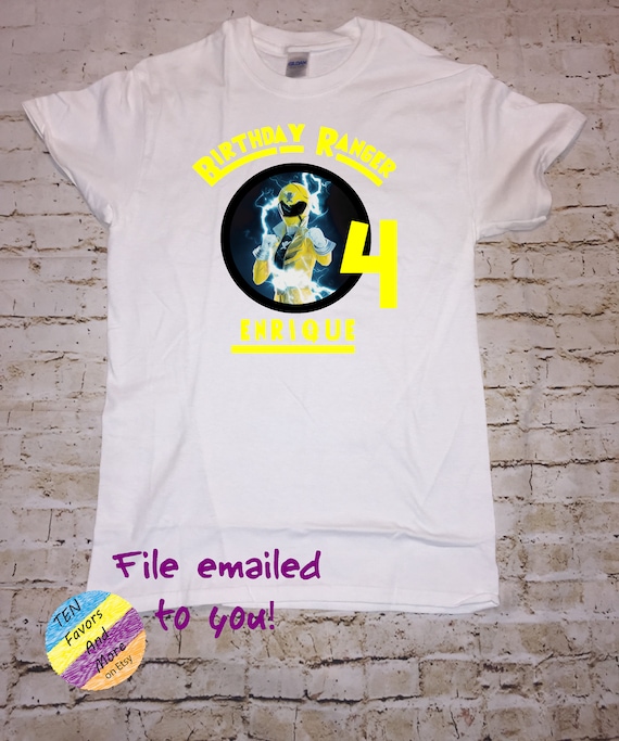 yellow power ranger shirt