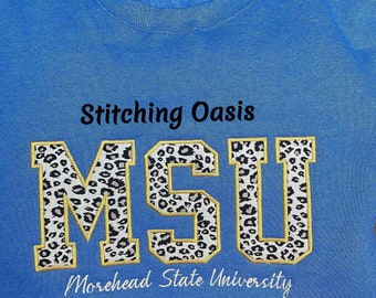 MSU Applique Sweatshirt, Morehead State University Sweatshirt, College Gift, Womens Gift, MSU Sweatshirt, MSU Eagles