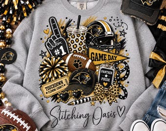 Fleming County Panthers, Fleming County Game Day Sweatshirt or Tee, Game Day, Black & Gold, FC Football, Friday Night Lights