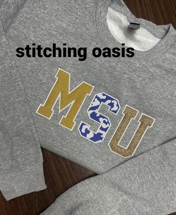 MSU Morehead State University Applique Sweatshirt, MSU, MSU Eagles