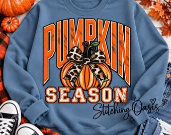 Pumpkin Season, Pumpkin, Bow, Halloween, Pumpkin Shirt, Bow, Jack O Lantern, Ghosts, Bats, Fall Gift