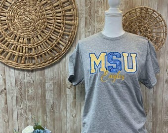 MSU Tee, Morehead State University, Morehead Eagles, Morehead KY,  Women's Gift, Girl Gift,Sister Gift, College Shirt