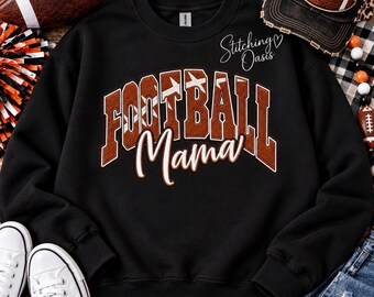 Football MAMA Faux Embroidery Sweatshirt, Game Day Mama, Boy Mama, Mother Gift, Friday Night Lights, Sports Mama, Sideline Mama, Mom