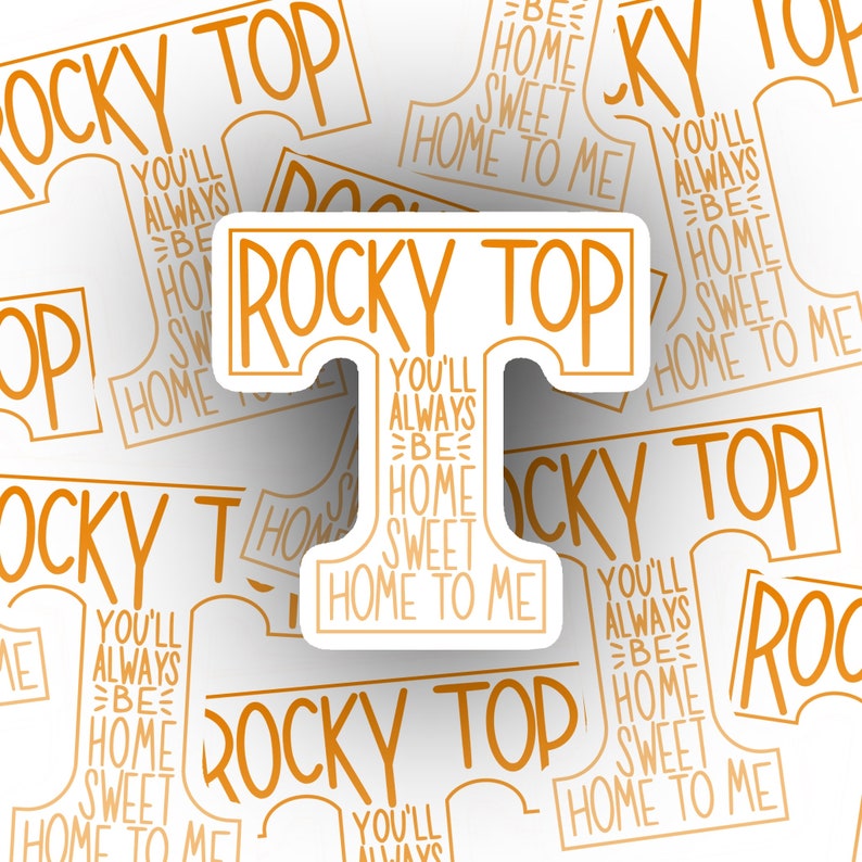 Rocky Top Lyrics reversed Tennessee Volunteers Sticker - Etsy