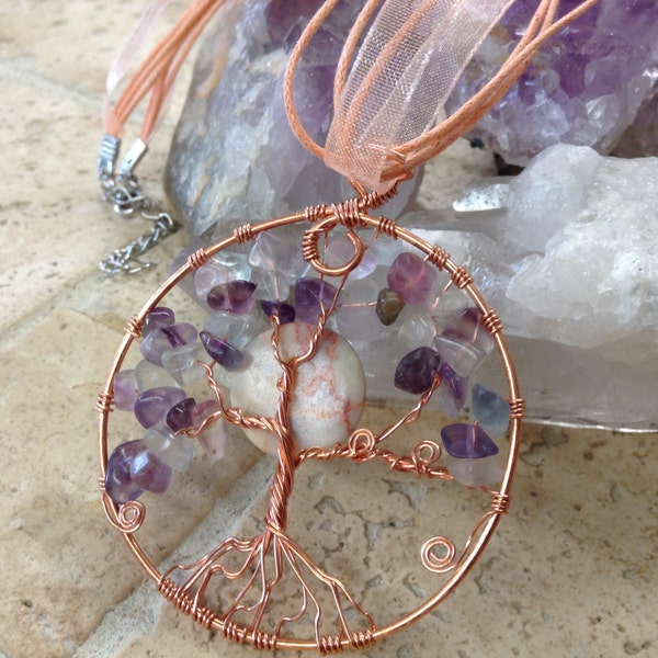 Tree of Life - Copper and Fluorite Crystals