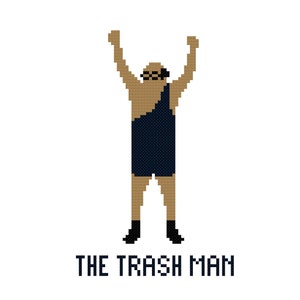 The Trash Man Cross Stitch Pattern, It&#39;s Always Sunny in Philadelphia, Always Sunny Danny DeVito, Frank Reynolds Wrestler Digital Download