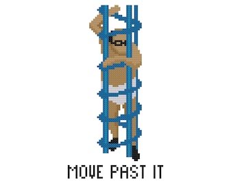 Move Past It Cross Stitch Pattern, Always Sunny Digital Download, It's Always Sunny Fan Art, Frank Reynolds, Danny Devito, Paddy's Pub Craft