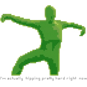Greenman Cross Stitch Pattern, Charlie Kelly Green Man, Always Sunny Digital Download, It's Always Sunny in Philadelphia PDF Download