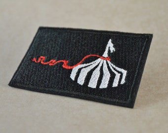 Le Cirque de Reves Iron on Patch, The Night Circus Inspired adhesive patch, embroidered patch, Circus Tent embroidery, Reveur patch