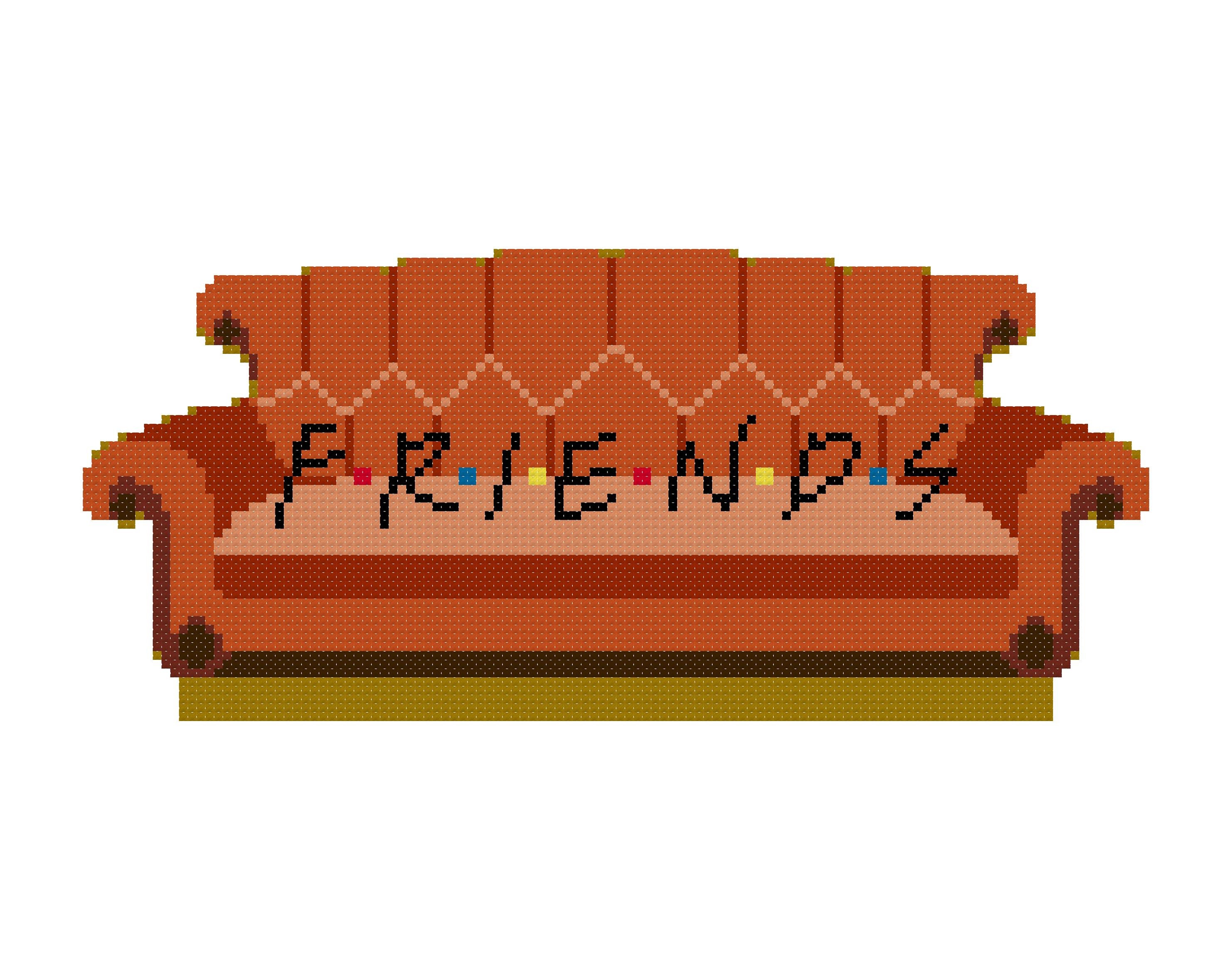 Monogram Friends Sofa Spardose – Orange, Bedruckt, 100% Kunststoff, TV-Serie Deko