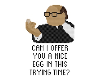 fest Ændringer fra bøn Can I Offer You a Nice Egg in This Trying Time Cross Stitch - Etsy