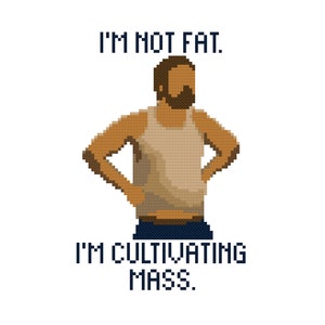 I'm Cultivating Mass Cross Stitch Pattern, Always Sunny Cross Stitch, How Mac Got Fat Instant Download, It's Always Sunny in Philadelphia