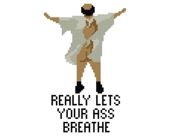 Really Lets Your Ass Breathe Cross Stitch Pattern, It's Always Sunny in Philadelphia, Always Sunny Danny DeVito, Frank Reynolds Fan Art