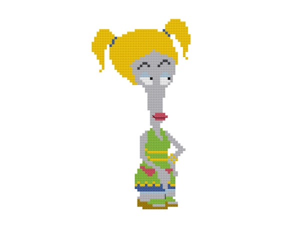 Roger the Alien as Jenny Fromdabloc PDF Cross Stitch Pattern