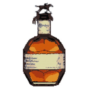 Blanton&#39;s Flasche Kreuzstichmuster, Blantons Flasche PDF Digitaler Download, Single Barrel Bourbon, Whisky-Liebhaber-Handwerk, Buffalo Trace