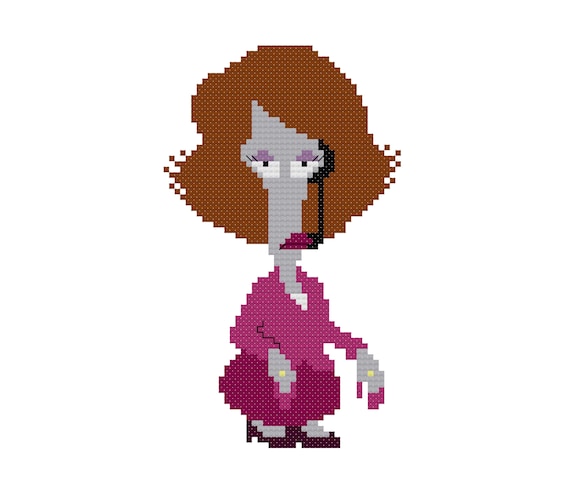Roger the Alien as Sholanda Dykes, PDF Cross Stitch Pattern