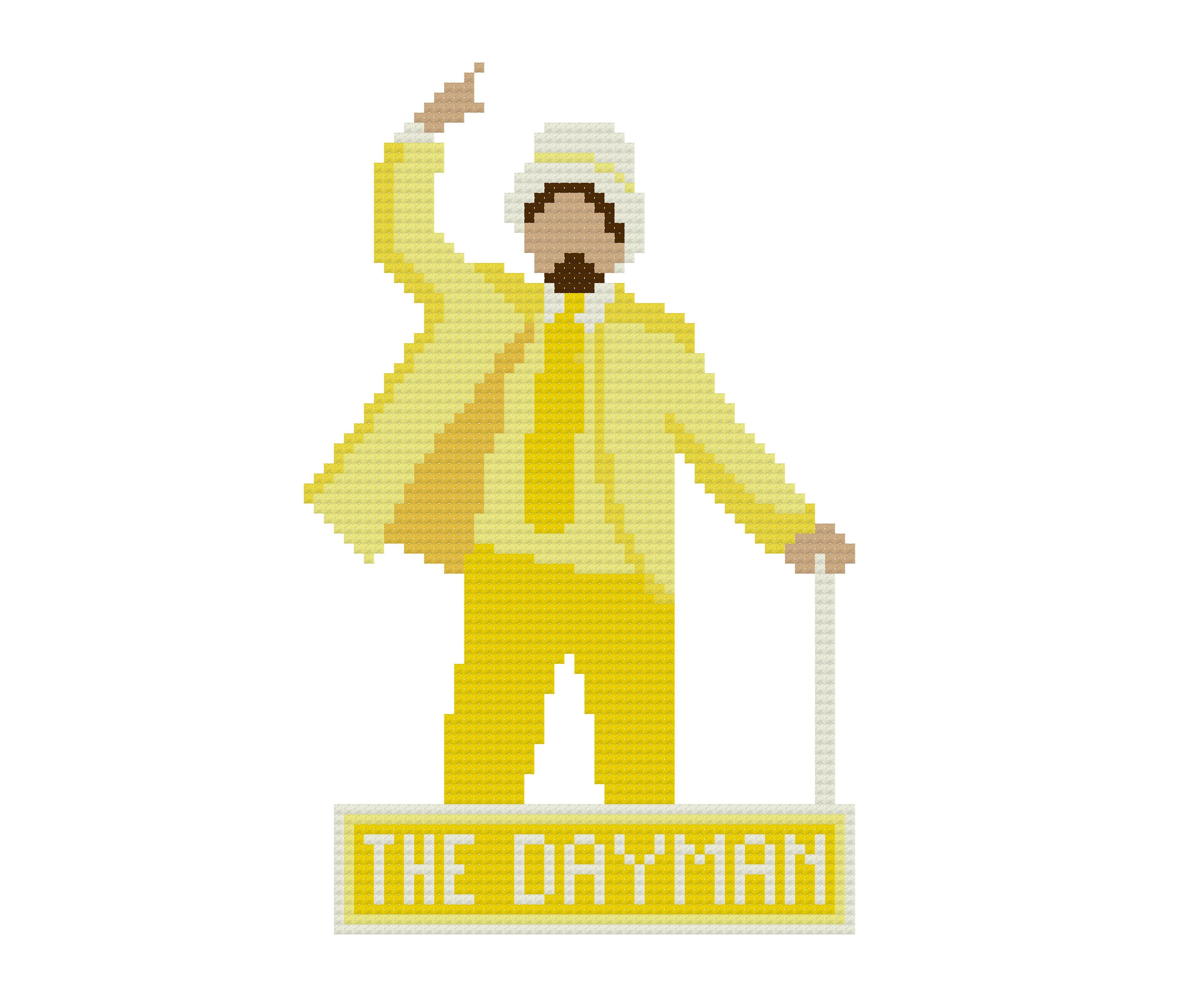 Dayman Cross Stitch Pattern, Fighter of the Nightman, Always Sunny Cross Stitch, Charlie Kelly PDF Pattern, The Nightman Cometh Fan Art