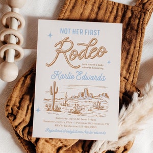 Non è il suo primo invito al rodeo, 2° invito al baby shower, secondo invito al baby shower, Non è il suo primo baby shower al rodeo, baby shower per bambini