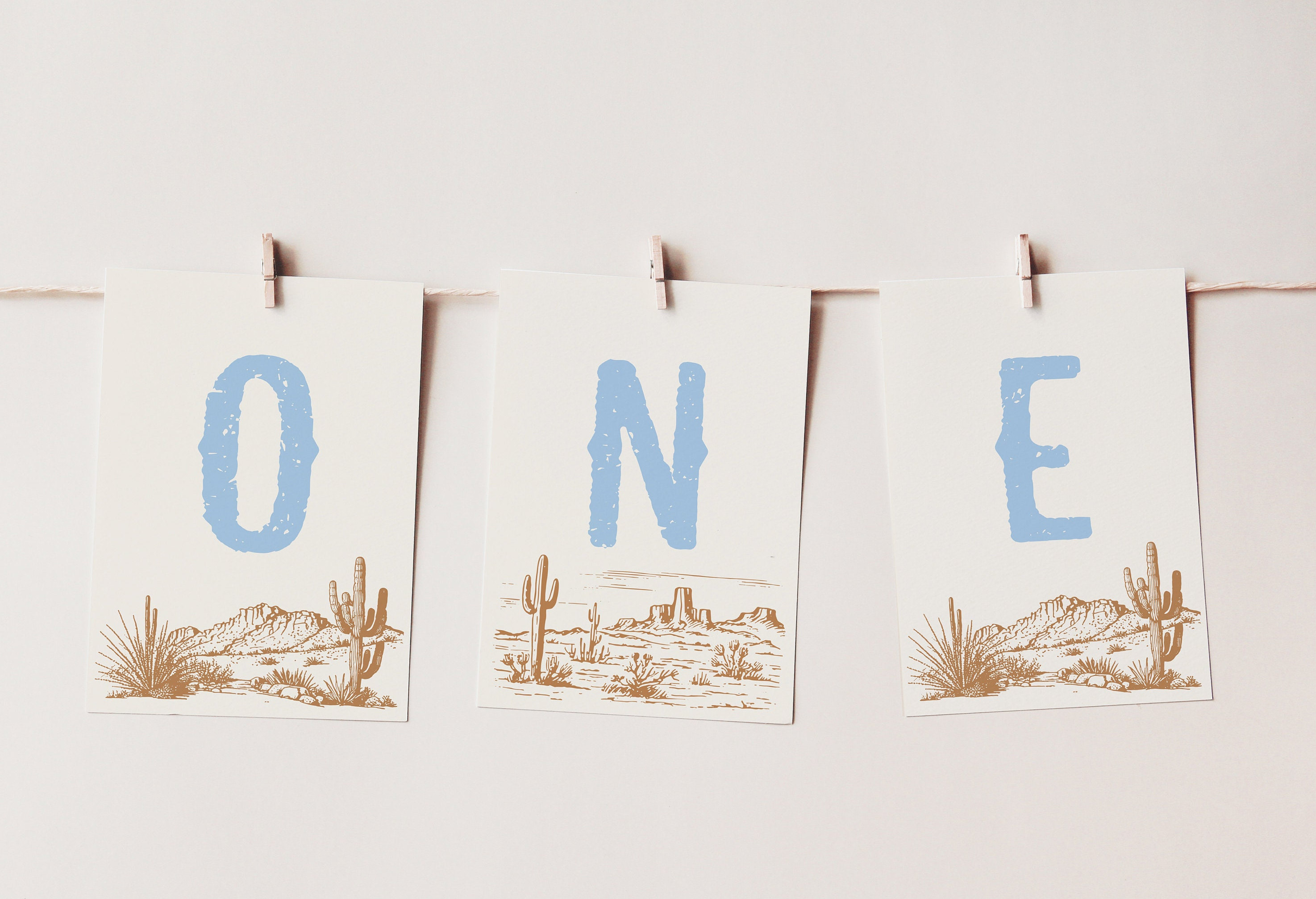 1° Compleanno Banner per seggiolone alta - Stile cowboy rodeo per