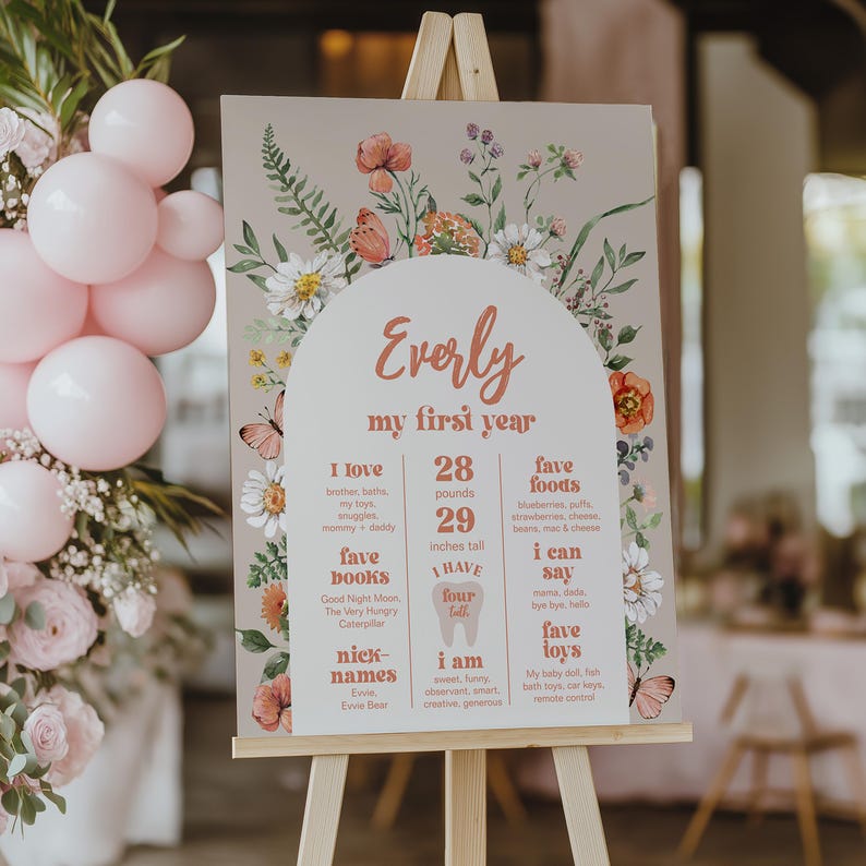 Mini Wild One Birthday Bundle, Wildflower Birthday Party Bundle, Wildflower Birthday Party Package, Wildflower Birthday Bundle, Wild One image 3