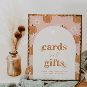 8x10 editierbares Kürbis Karten & Geschenke Zeichen, editierbares Kürbis Party Zeichen, editierbares Kürbis Babyparty Zeichen, Kürbis Karten Zeichen, Kürbis Schilder