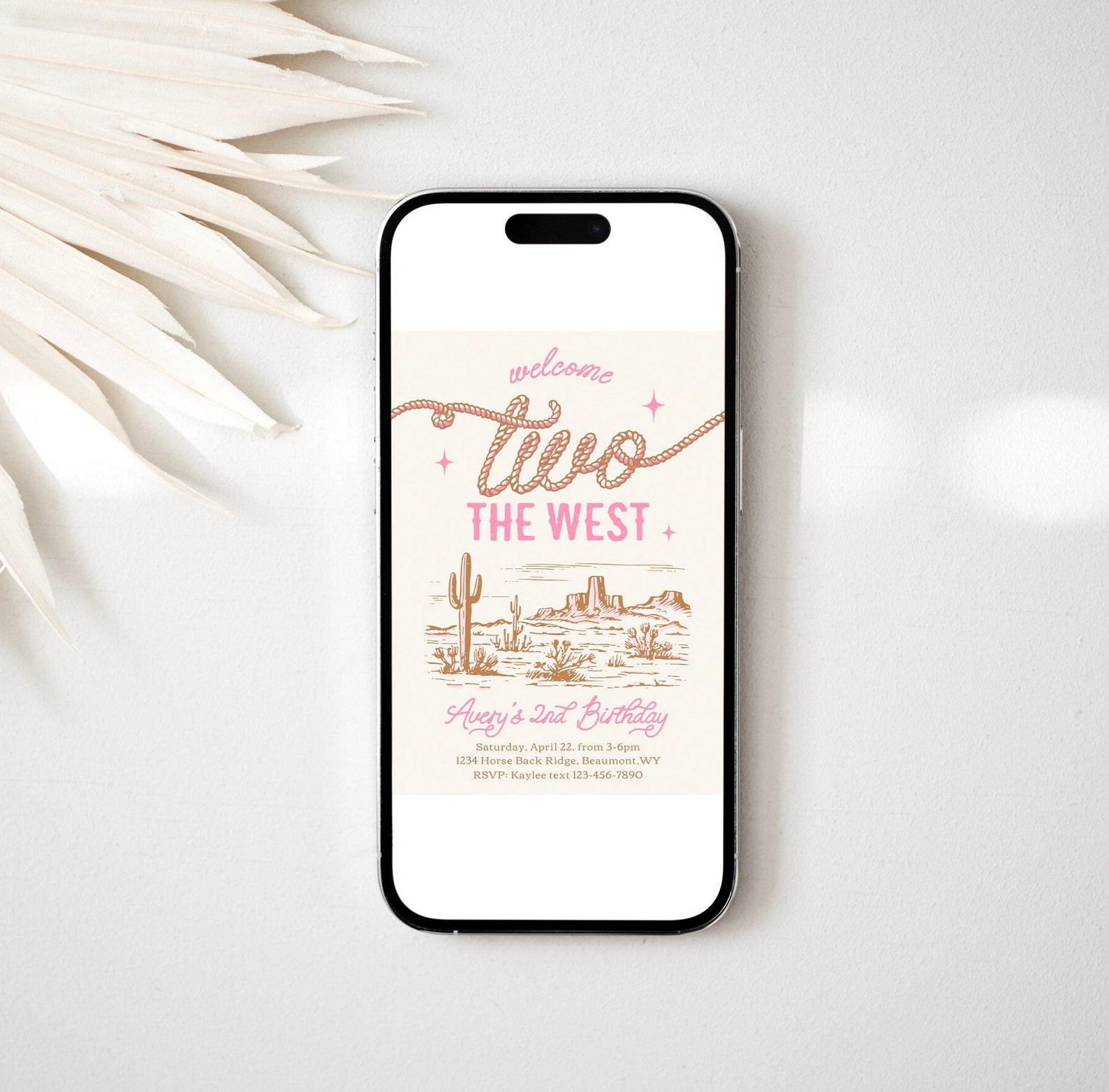 Welcome Two the West Birthday Invitation, Cowgirl 2nd Birthday ...