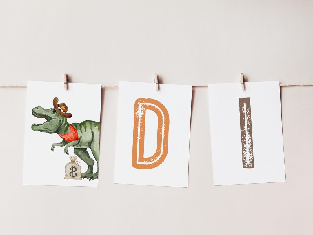 Jollyboom Dinosaurus 4e verjaardag decoraties jongen, brul ik ben 4