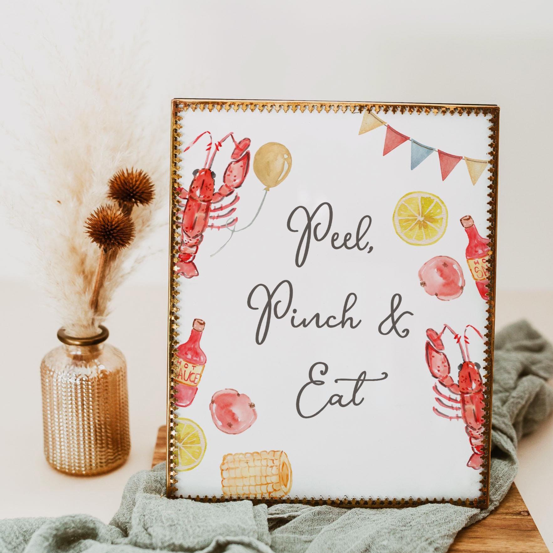Editable Crawfish Party Sign, Crawfish Pinch Sign, Crawfish Menu Sign ...