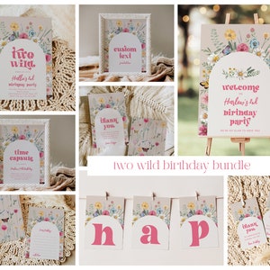 Twee wilde Wildflower verjaardagsbundel, Wildflower verjaardagsbundel, twee Wild Wildflower Party, Wildflower tweede verjaardagsbundel