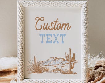 8x10 Editable Cowboy Party Sign, Western Birthday Party Sign, Rodeo Birthday Sign, Custom Cowboy Sign, Editable Cowboy Party, Cowboy Sign