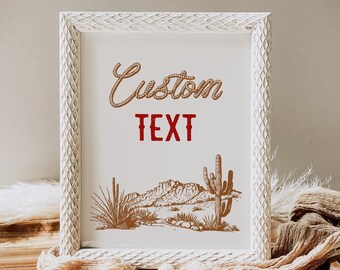 8x10 Red Western Sign, Editable Western Sign, Wild West Party Sign, Digital Western Sign, Custom Red Western Sign, Cowgirl Shower Sign