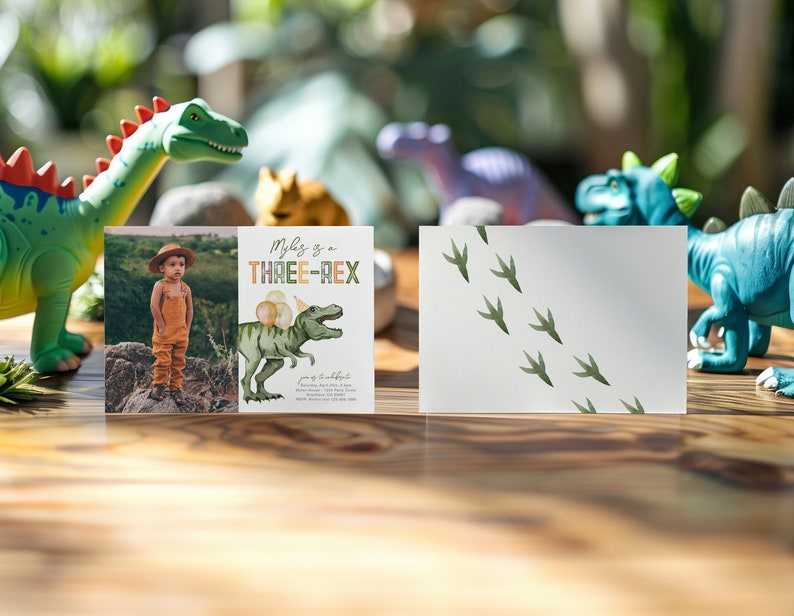 Three-Rex Birthday Bundle, Dinosaur Birthday Bundle, Printable Dinosaur Bundle, Printable Three-Rex Party Bundle, Dinosaur Birthday Bundle image 8