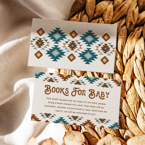 Livres Southwest pour cartes de naissance, hors-texte pour baby shower du sud-ouest, Livres occidentaux pour cartes de naissance, hors-texte pour baby shower, livres numériques