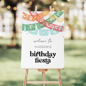 Editable Fiesta Birthday Welcome Sign, Fiesta Party Welcome Sign, Digital Fiesta Welcome Sign, Taco Birthday Welcome Sign, Fiesta Decor