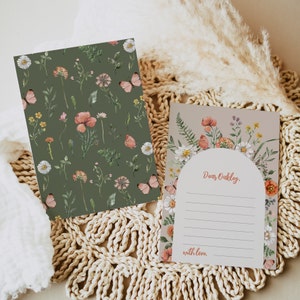 Wildflower Time Capsule Notecards, Wildflower Notecards, Wildflower Party Notecards, Wildflower Birthday Party, Wildflower Party Games