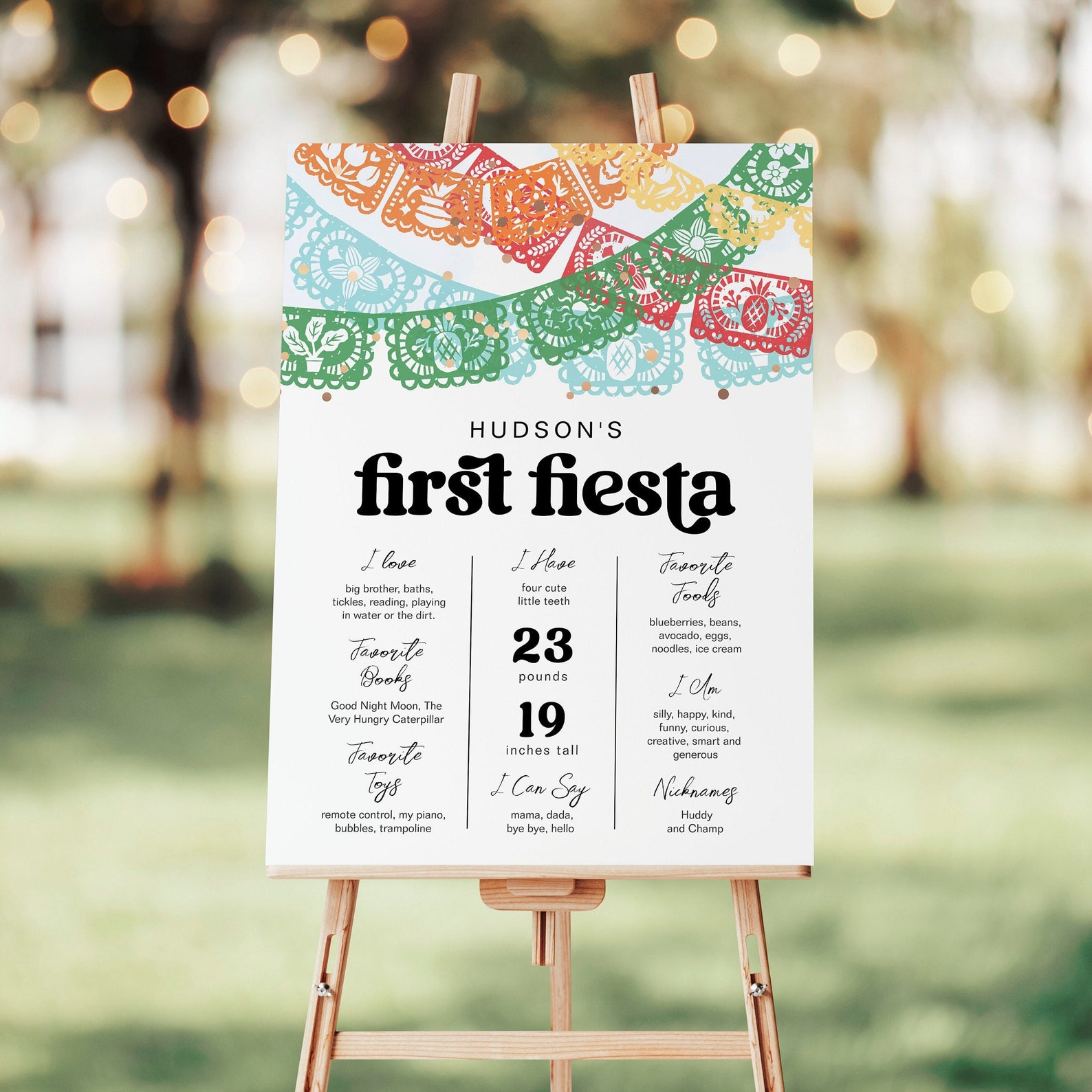 Editable Fiesta Milestone Poster, First Fiesta Poster, First Fiesta ...
