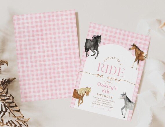 Set 12 Inviti Per 7° Compleanno A Tema Cavallo – Con Buste, Sacchetti Regalo E Adesivi, Prodotto In Germania
