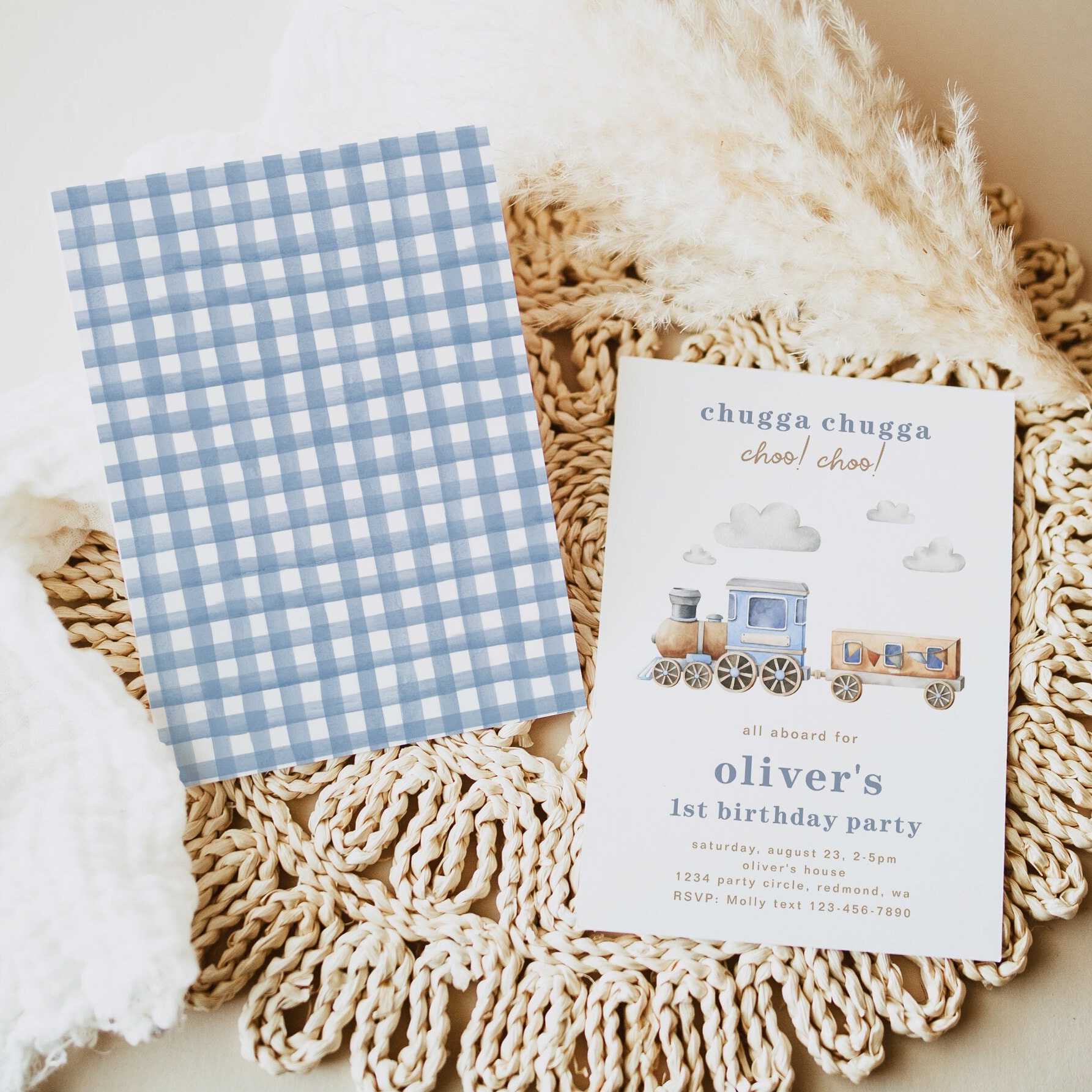 Train Birthday Party Invitation, Train Birthday Invitation, Digital ...