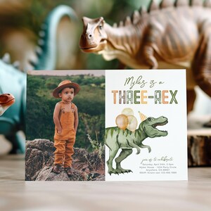 Three-Rex Birthday Bundle, Dinosaur Birthday Bundle, Printable Dinosaur Bundle, Printable Three-Rex Party Bundle, Dinosaur Birthday Bundle image 7