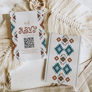 Carte RSVP de mariage du sud-ouest, RSVP qr du sud-ouest, carte, RSVP de mariage, carte RSVP de mariage tribal, carte RSVP numérique, carte RSVP qr, mariage aztèque