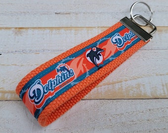 Orange Miami Dolphins Key Fob