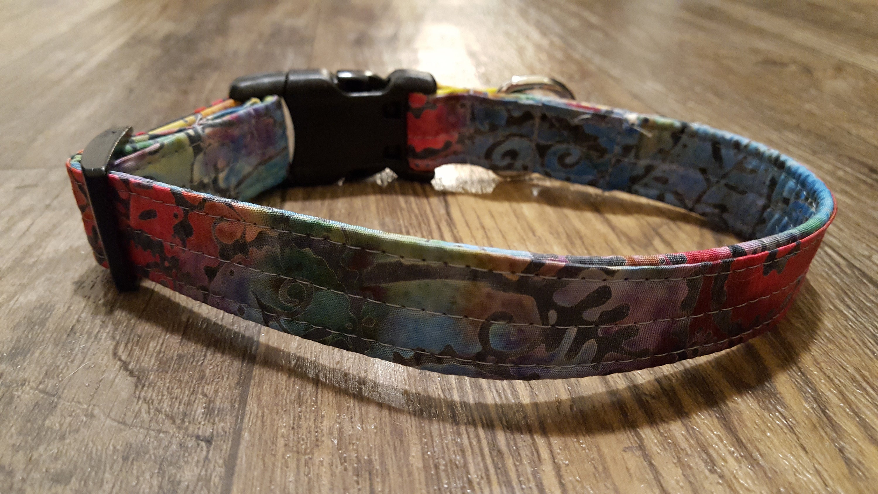 Medium 1 wide adjustable cotton dog collar. Etsy