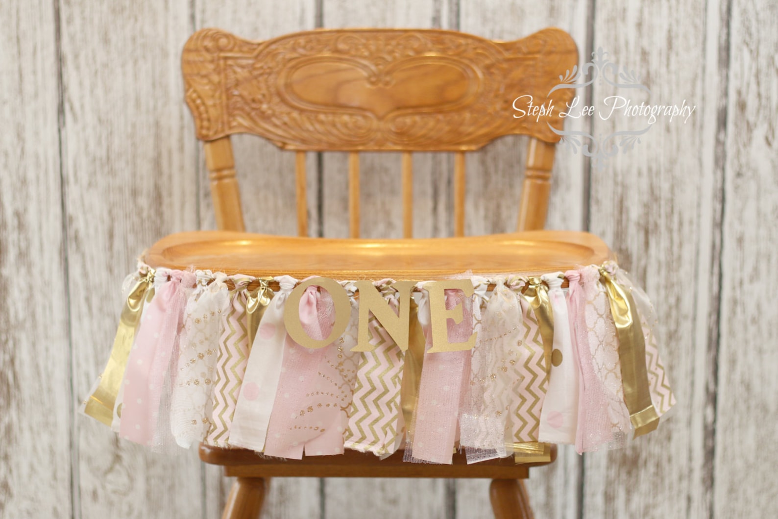 Pink and Gold High Chair Banner Pink and Gold First 1st Etsy
