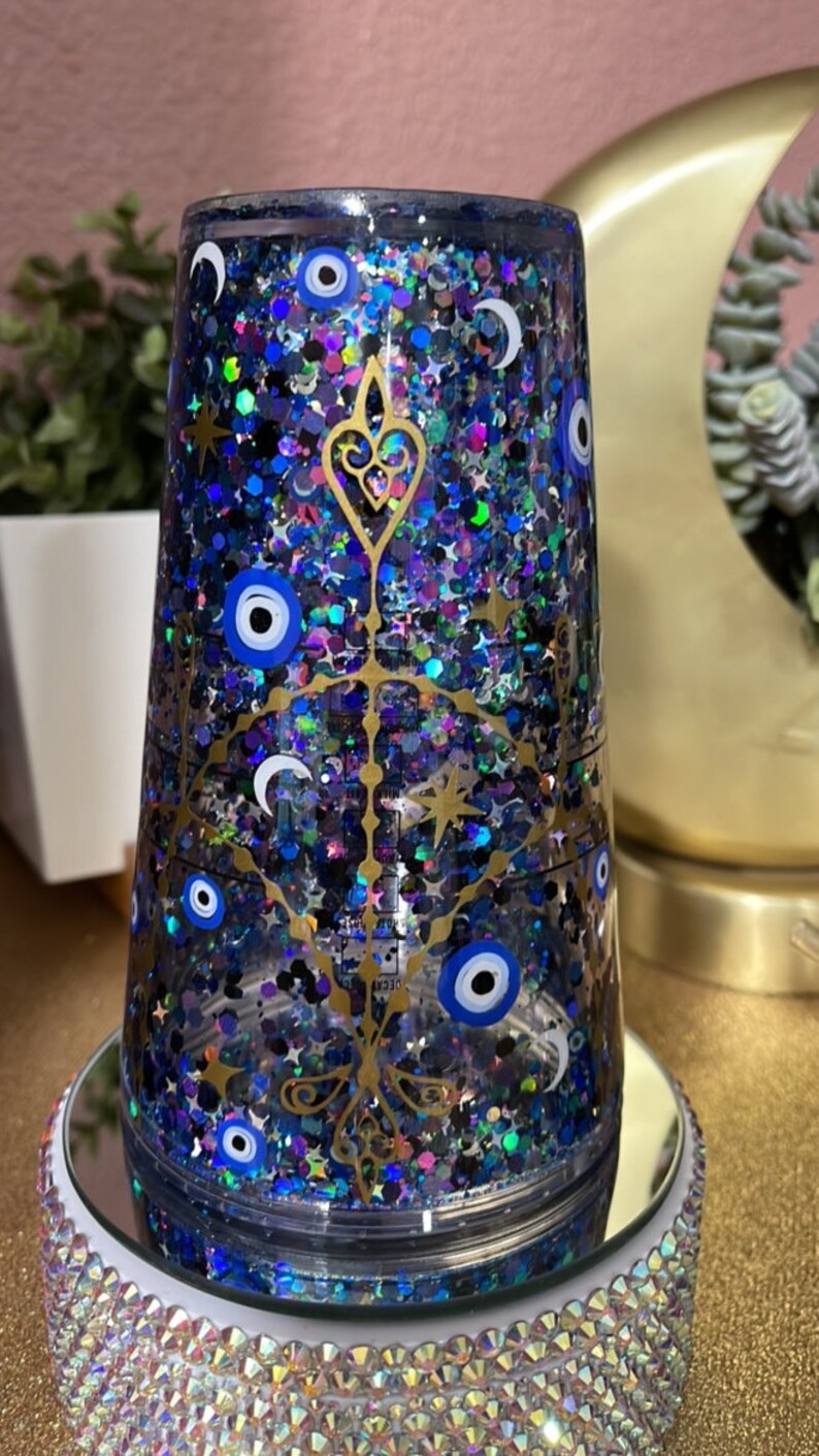 Evil Eye Snow Globe Tumbler. Mail De Ojo Cup. Grande Evil Eye Etsy