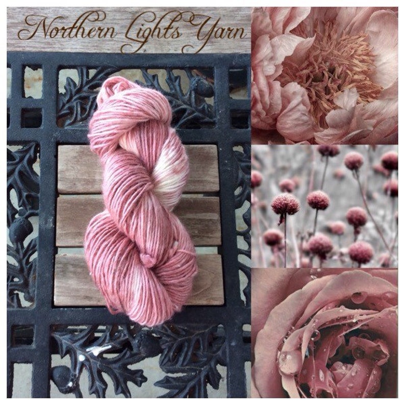 Dusty Rosehanddyed yarn wool yarnpink yarnroselace Etsy