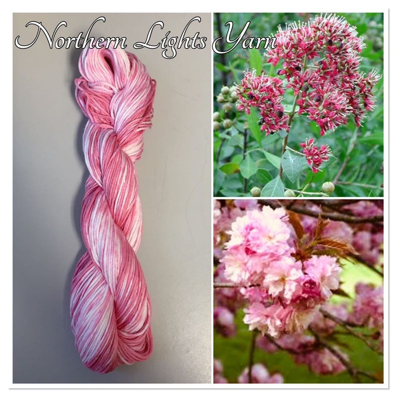 pink yarn sparkle yarn speckled yarn hand dyed yarn- wool yarn- yarn cakes- baby yarn Henna cotton yarn