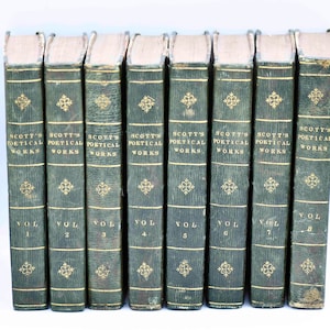 Sir Walter Scott Leather Bookset, 1822