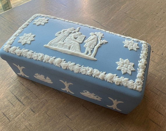 ヴィンテージ ウェッジウッド ブルー 小物入れ - Etsy 日本