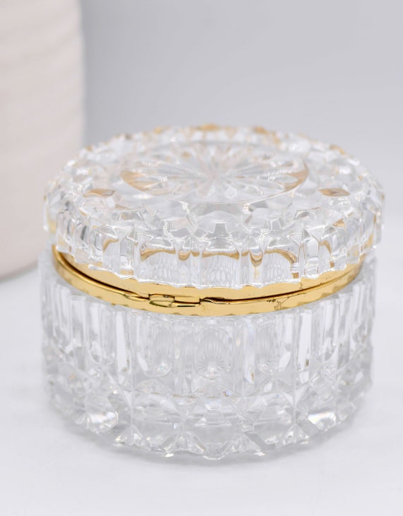 Cut Crystal Jewelry Box Casket, 5" - image 4